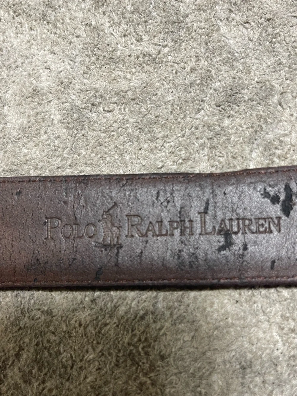 Vintage Polo Ralph Lauren Cognac Brown Croc Italian Leather Men’s Belt